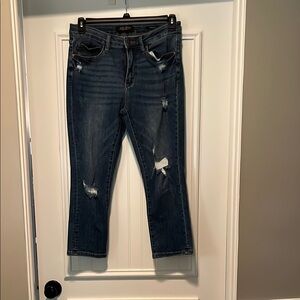 Judy Blue capri fit jeans.  Size 11/30 distressed.  Like new